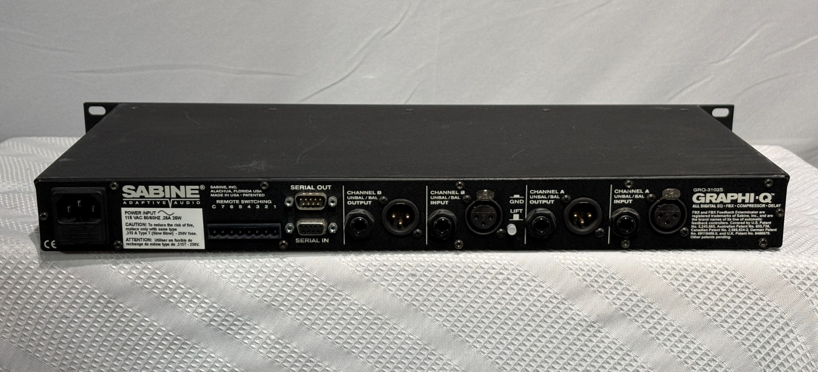 Sabine GRQ-3102S Graphi-Q Digital EQ FBX Compressor Delay