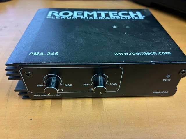 NEW Roemtech Plenum Classroom Audio Mixer / Amplifier PMA-245H 4-16 Ohm 45 Watts