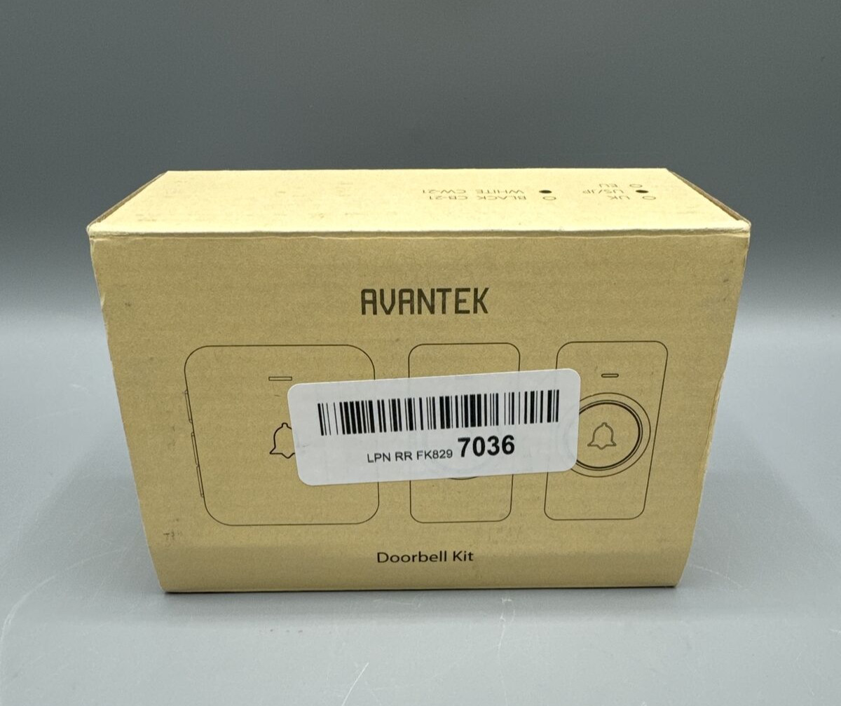 Wireless Door Bell, Mini Waterproof with 2 Remotes White