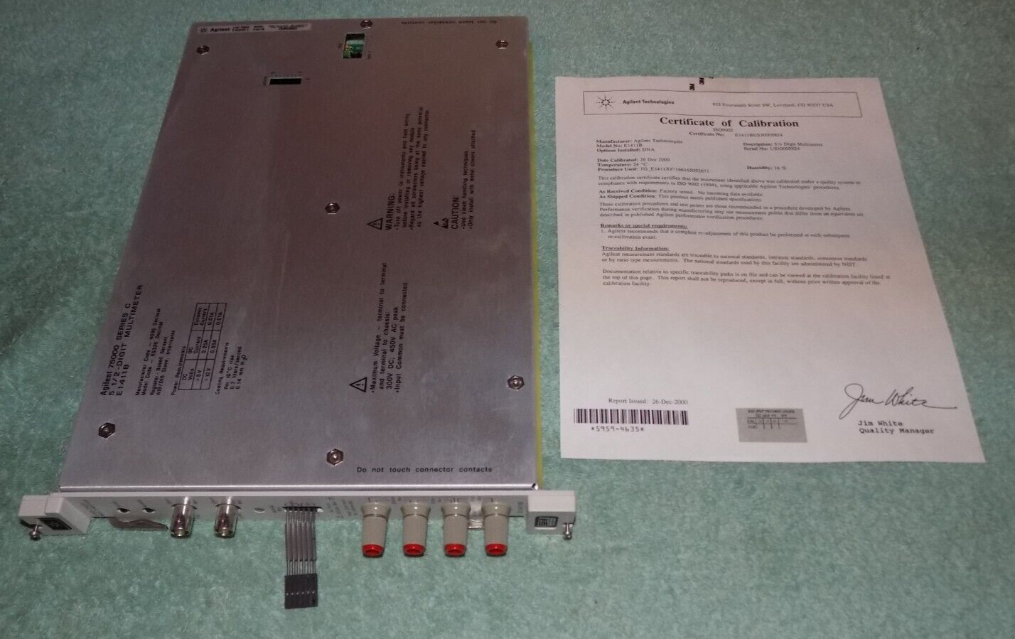 New Agilent E1411B 5 1/2 Digit Multimeter VXI Module with Factory Calibration