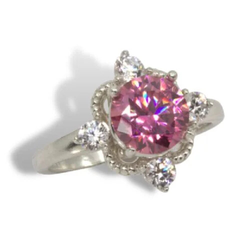 Round Accented Milgrain Pre-notched Ring Mounting