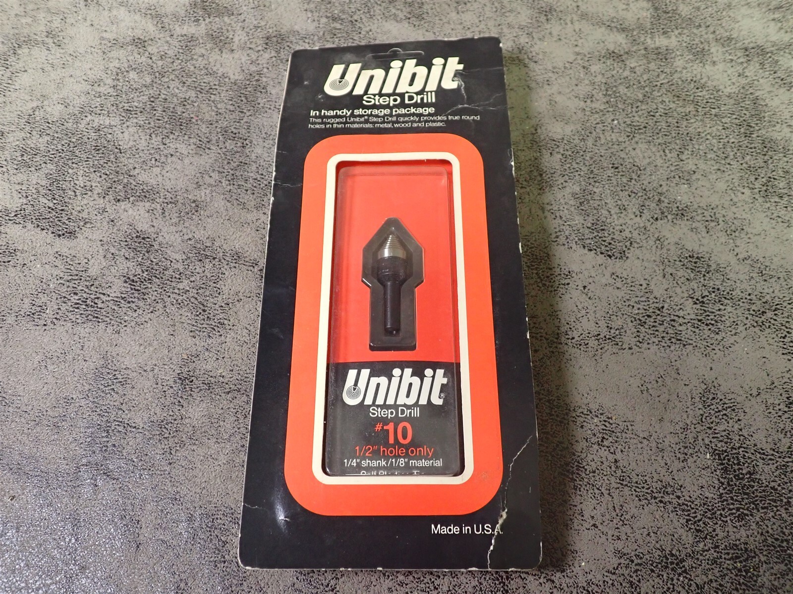 NEW Vise-Grip Unibit #10 VGPUN10 1/2" Hole Only 1/4" Shank HSS Step Drill(BN399)
