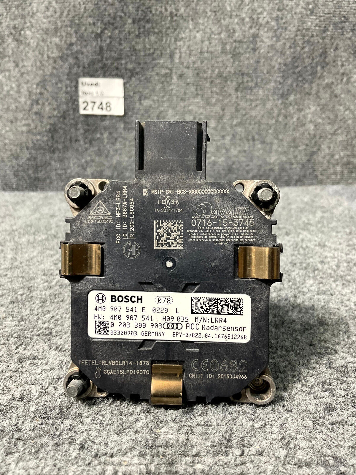 Audi Q7 2017-2019 Adaptive Cruise Control Distance Radar Sensor OEM 4M0907541E
