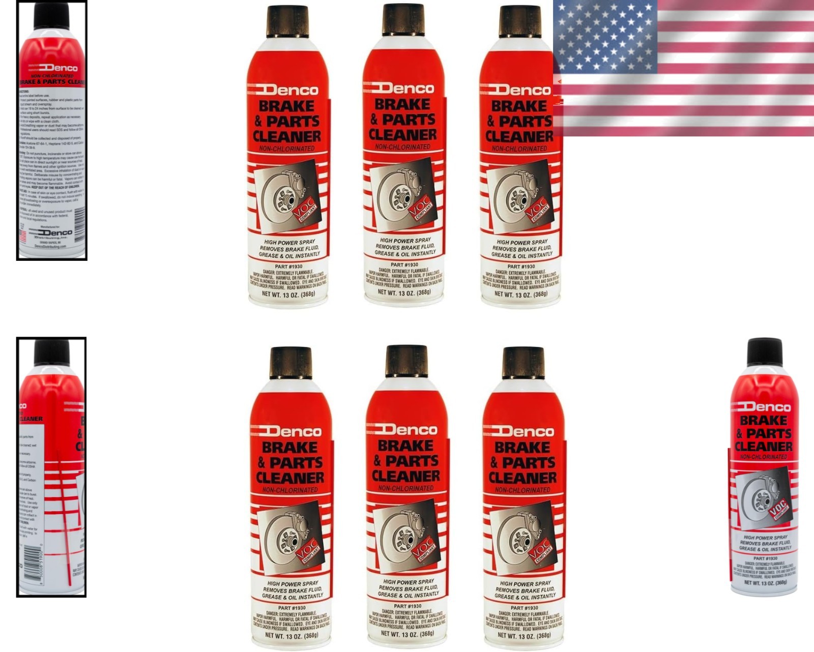 Non-Chlorinated Brake Cleaner Spray - Pack of 6
