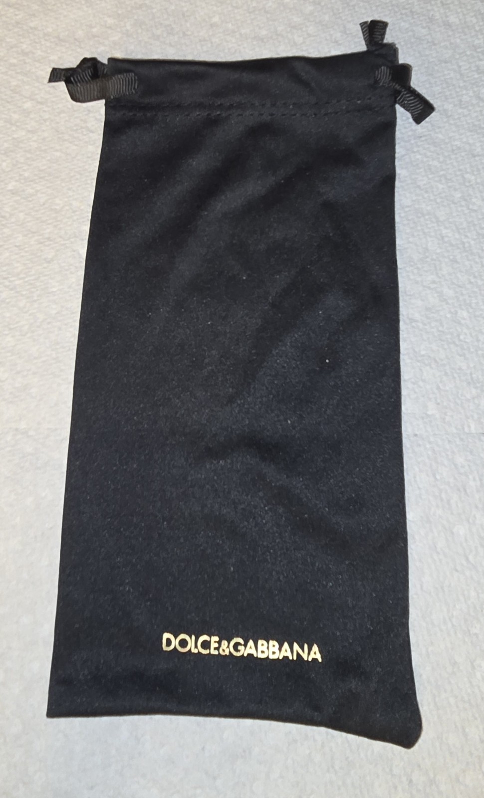 Original Authentic Dolce & Gabbana Black and gold Pouch Eyeglasses & Sunglasses