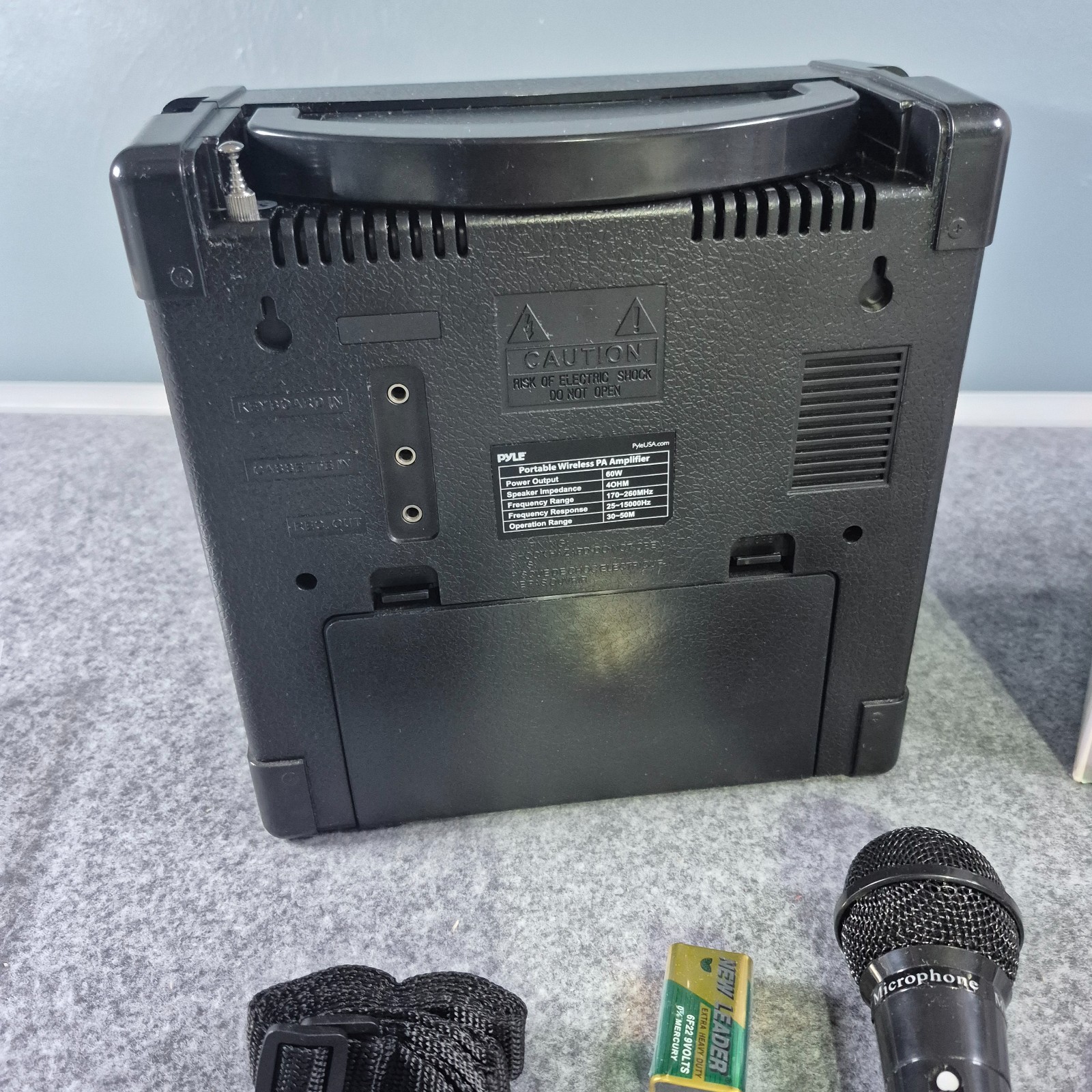 New PYLE PORTABLE KARAOKE PA SPEAKER SYSTEM Open Box