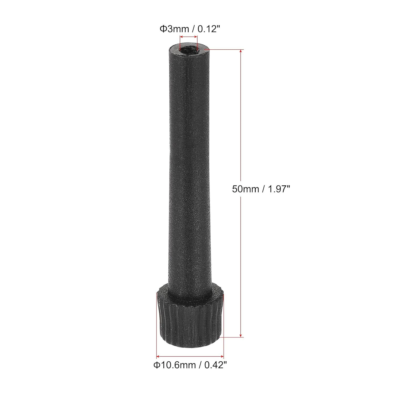 5pcs On/Off Replacement Light Turn Socket Switch Knob 50mm Length Black