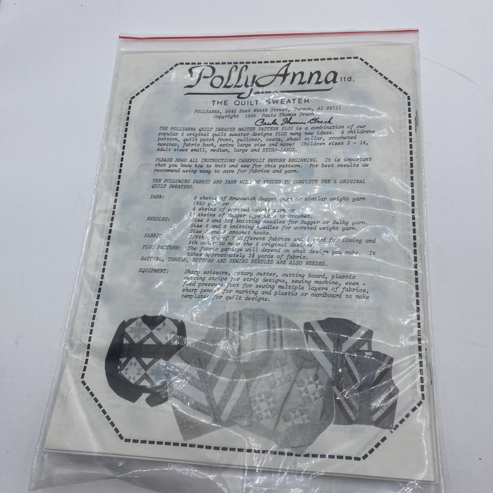 Polly Anna Plus The Quilt Sweater Pattern