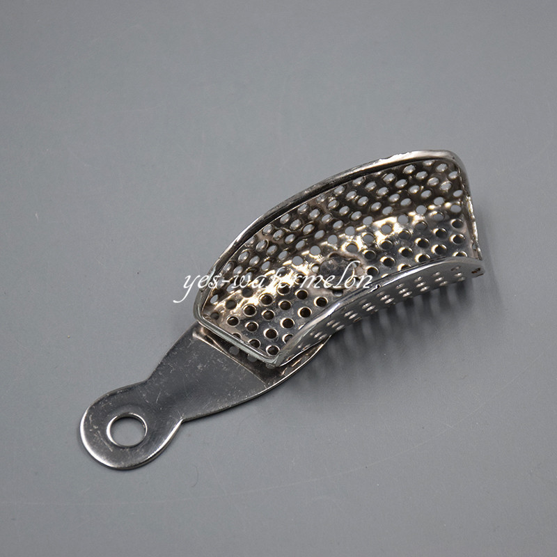 3 Pc/Set Dental Stainless Steel Autoclavable Partial Impression Trays Perforated