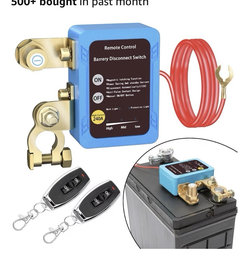 DNShorix Remote Control Battery Disconnect Switch 12V 240A (Model 240A)