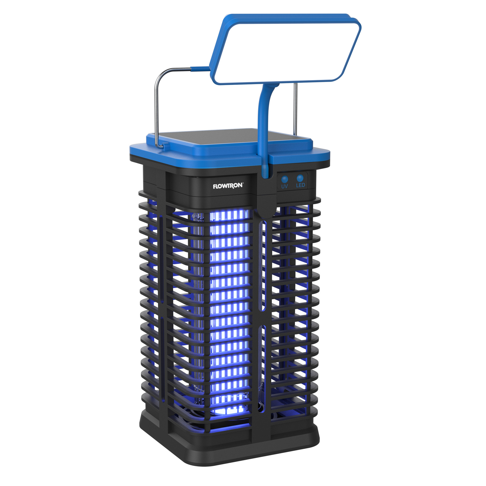 Flowtron Solar Bug Zapper with LED Lamp, USB-C, for Indoor/Outdoor Use