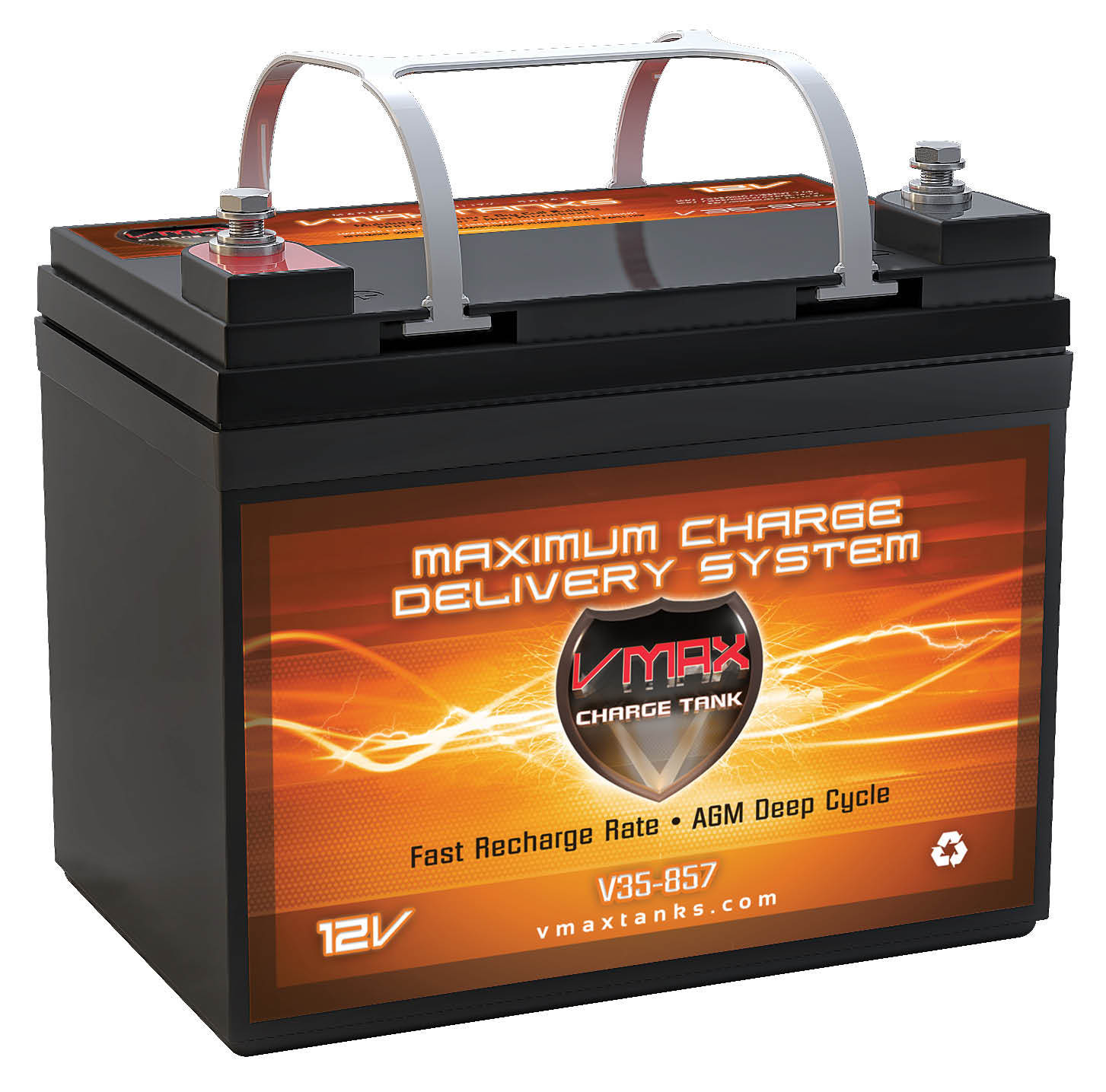 PRIDE MOBILITY COMP V35-857 12v AGM VMAX Scooter & Wheelchair battery maint. fr
