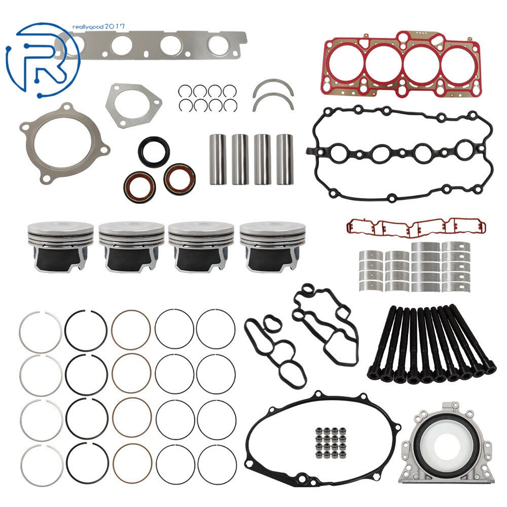 For Audi A4 VW 2.0 TFSI BWA BPY EA113 Pistons Seals Engine Rebuild Overhaul Kit