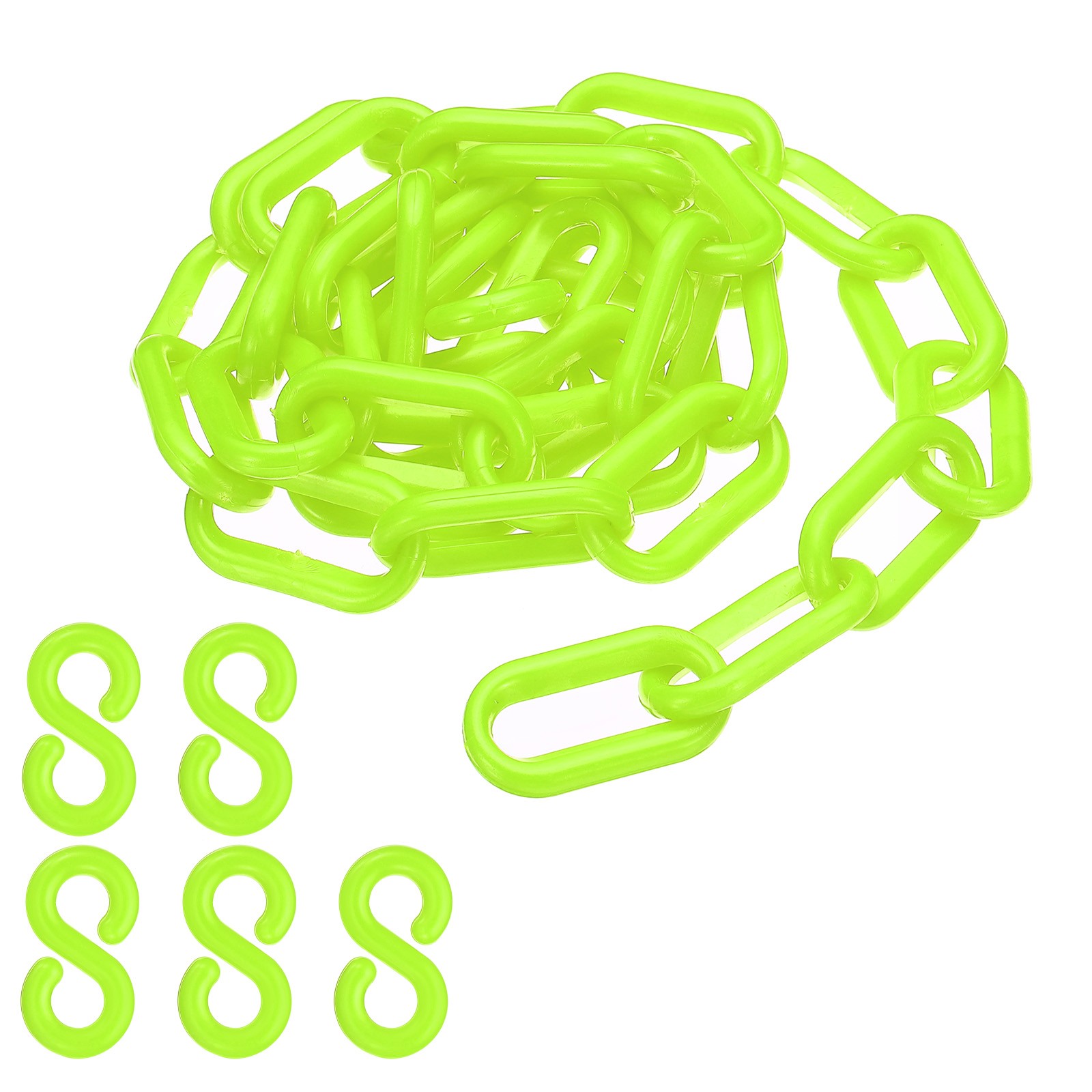 Plastic Chain 3 FEET Safety Barrier Chain for Crowd Control 1/4" 6mm Green