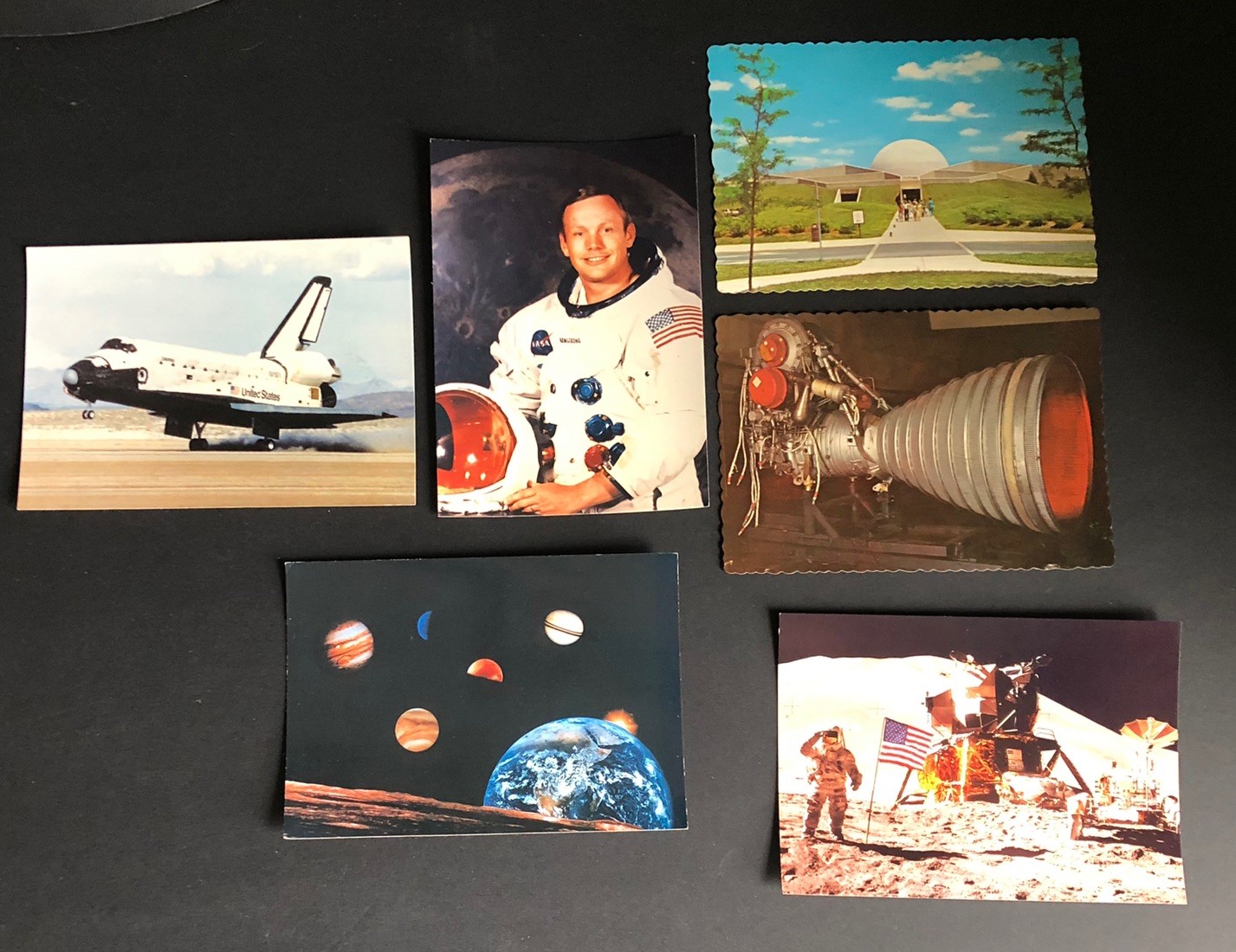 Neil Armstrong Space Center Post Cards Set Of Six Different Post Cards Unposted