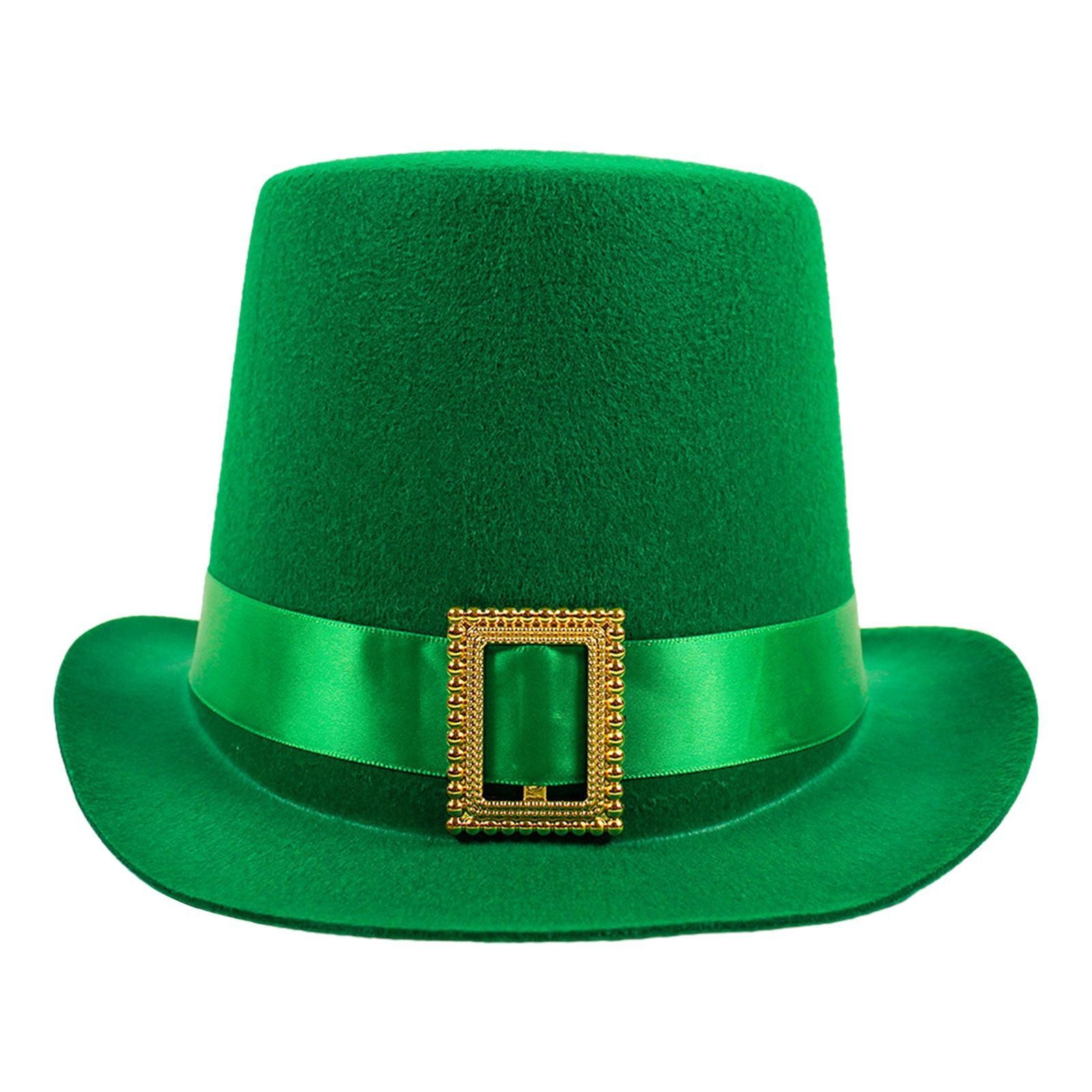 ST Patricks Day Hats Steampunk Top Hats Magician Hat Props Dress up Green Top