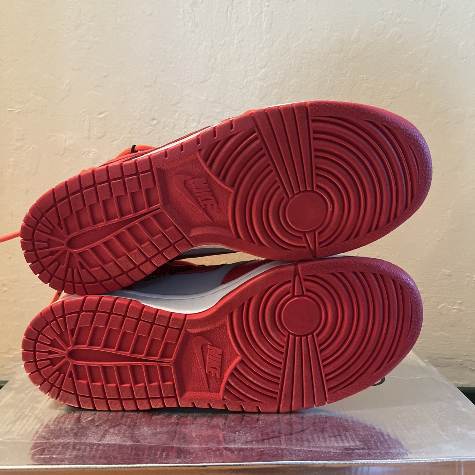 Size 6.5 - Nike Dunk Low x OFF-WHITE University Red 2019 (Replacement laces)