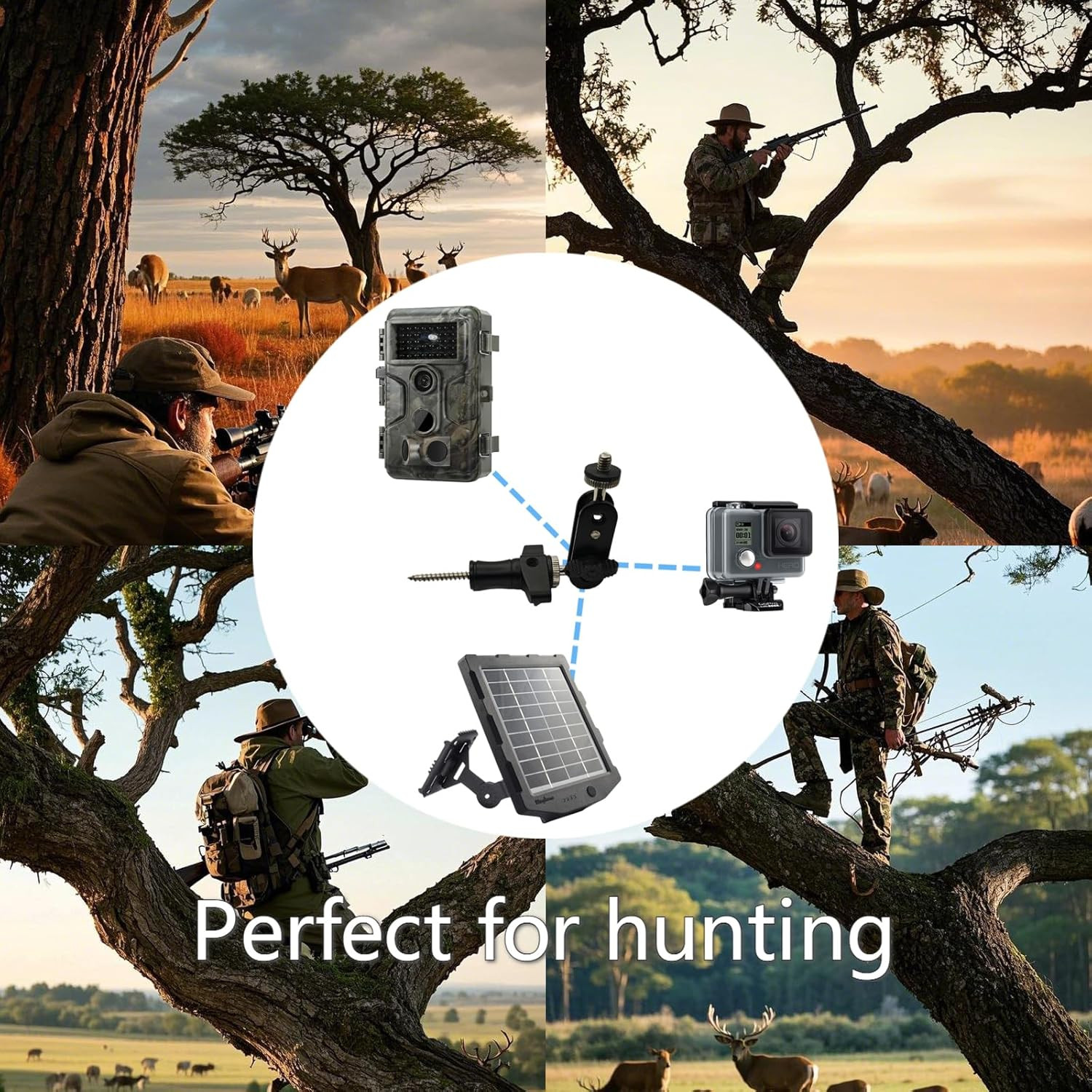 Heavy-Duty Trail Camera Mount | Adjustable Universal Tree Mount for Wildlife Hu