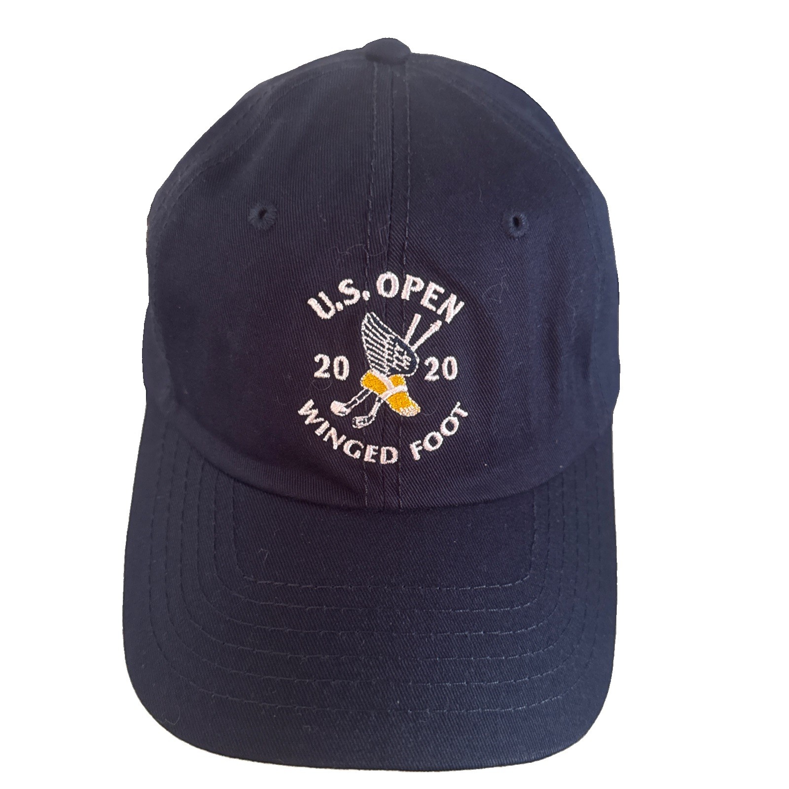 U.S. Open 2020 Winged Foot White Yellow on Navy Hat Hat Cotton USGA Member