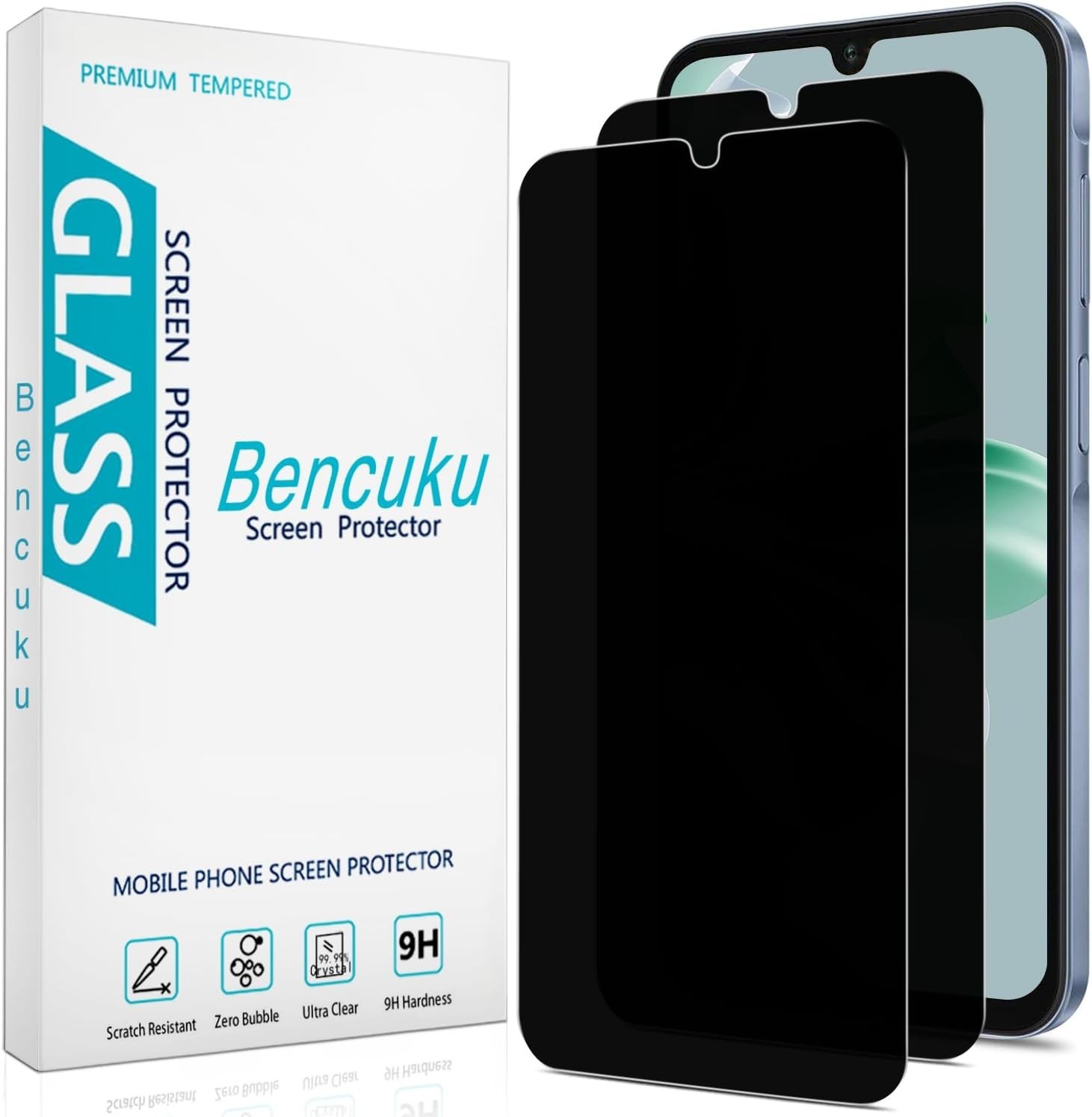 2x Protector De Pantalla Privacidad Cristal Antiespia Para Samsung Galaxy A15 5G