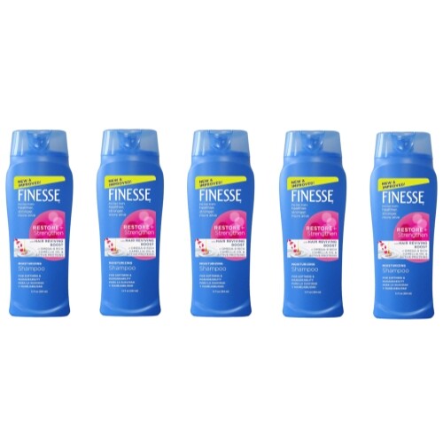 5 Pack Finesse Restore Strengthen Moisturizing Shampoo 13 Oz Each