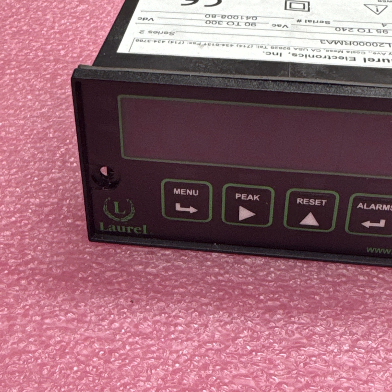Process Panel Meter L20000RMA3, Laurel Electronics, AC/DC Input, 4W