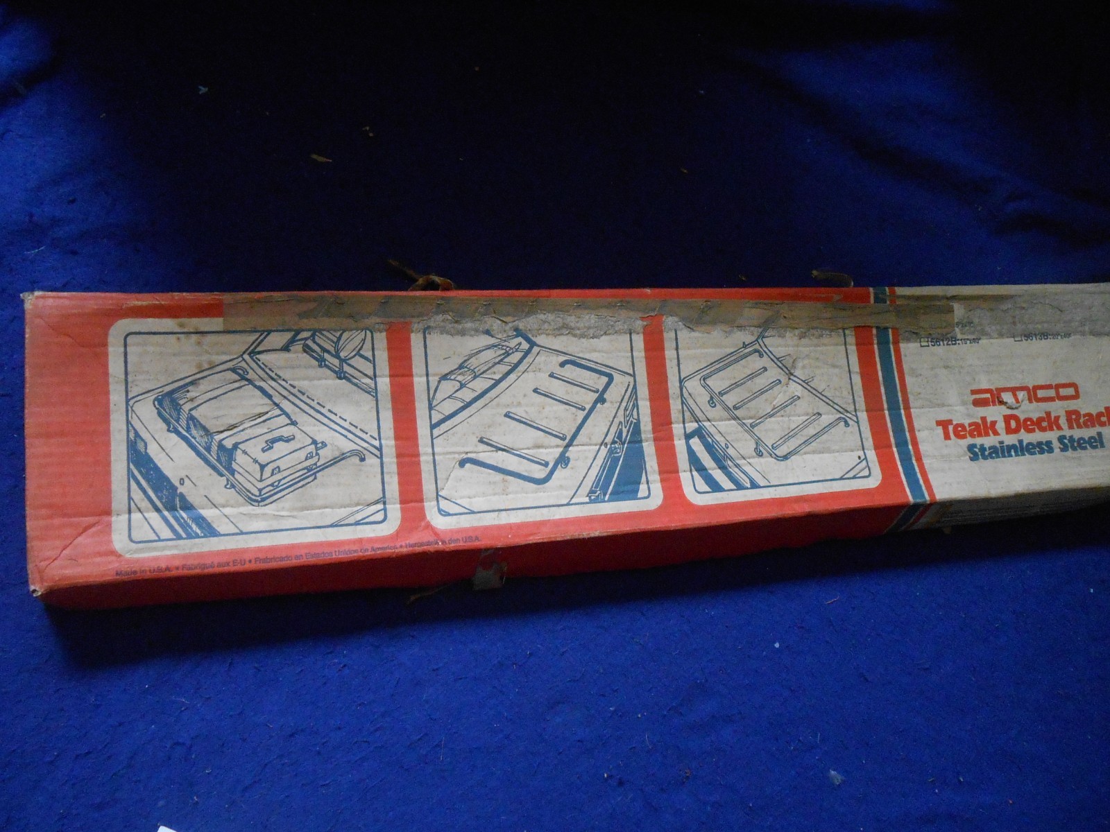 NOS Amco Teak/Stainless Universal Luggage Rack 20"x40" American Import Cars 5613