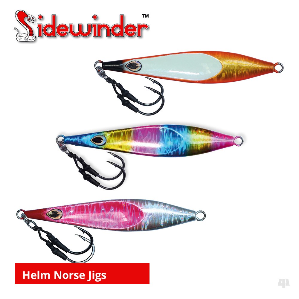 Sidewinder Norse Helm Jig Lures - Bass Cod Pollock Halibut Wreck Sea Fishing