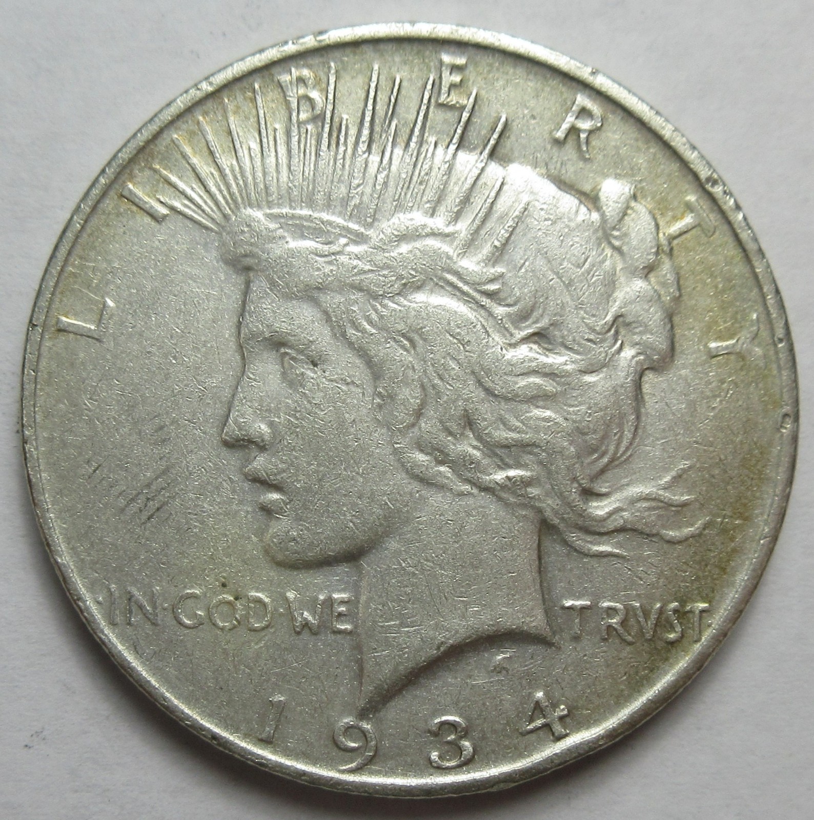 1934-D Silver Peace Dollar -VF- (#1219o)