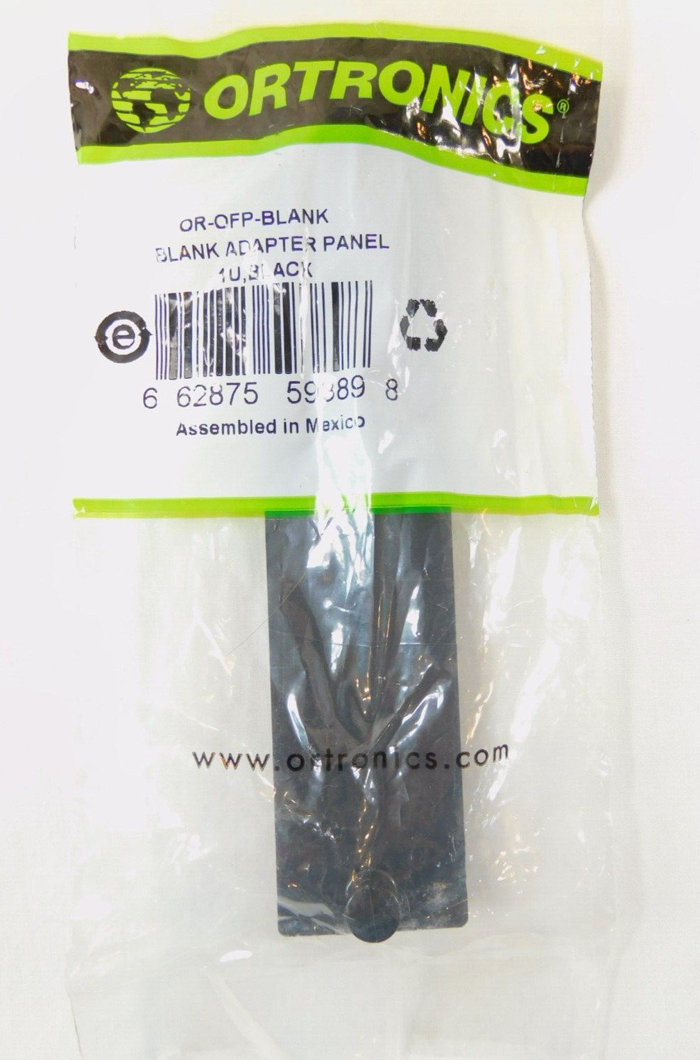 OptiMo OFP Series Blank Adapter Panel OR-OFP-BLANK Black