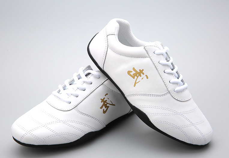 Real leather unisex soft kung fu tai chi shoes martial arts sports shoes