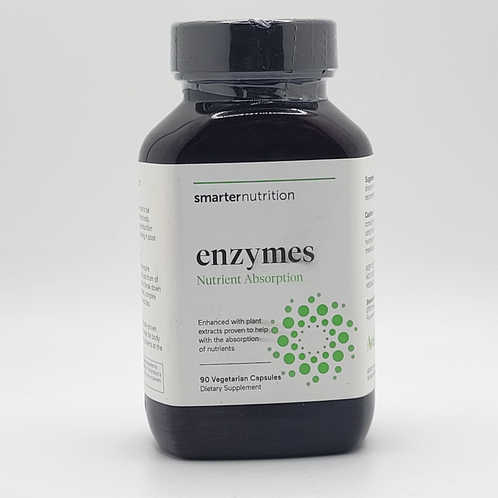 Smarter Nutrition ENZYMES  - 90 Capsules - Assists  Nutrient Absorption  SEALED