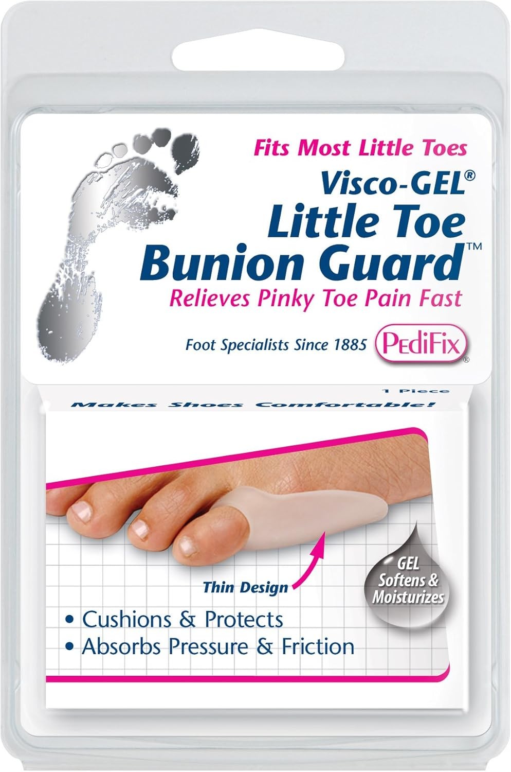 PediFix Visco-Gel Little Toe Bunion Guard - BUY ONE GET ONE FREE -  One Size Fit