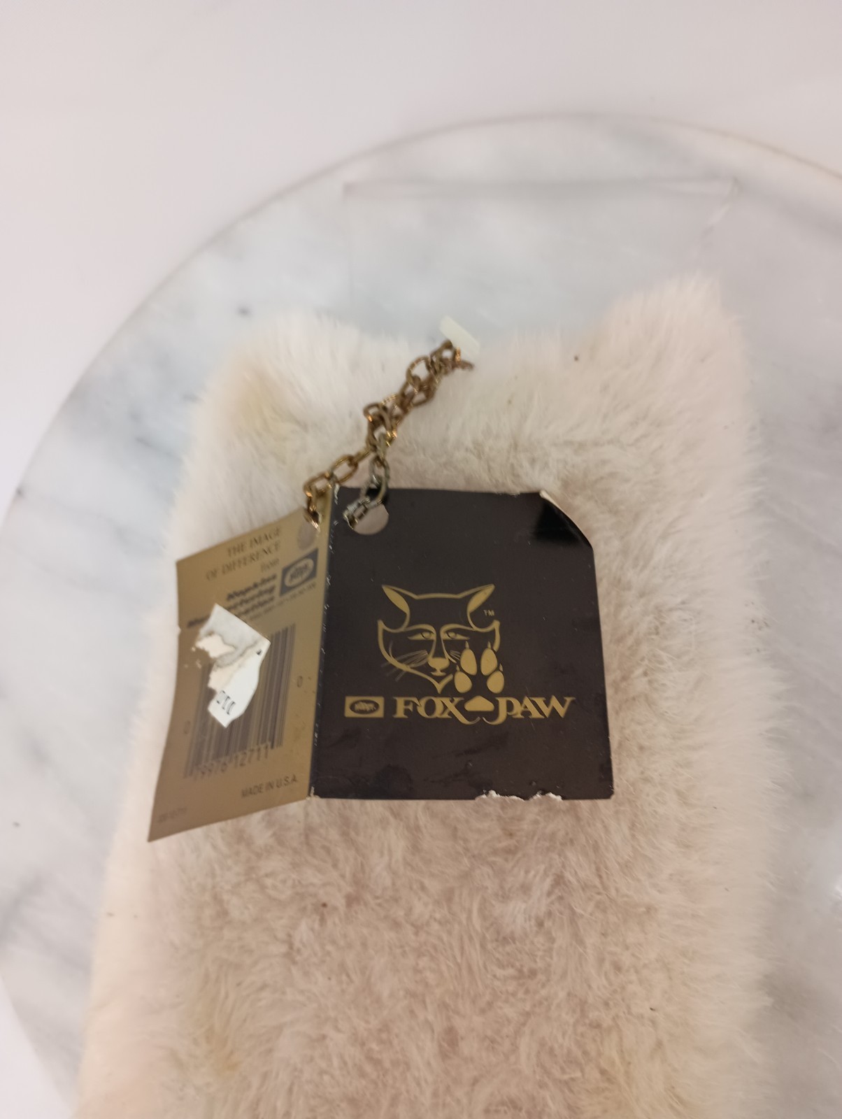 Vintage Fox Paw Hoppy faux sheepskin snow scraper  With Original Tags
