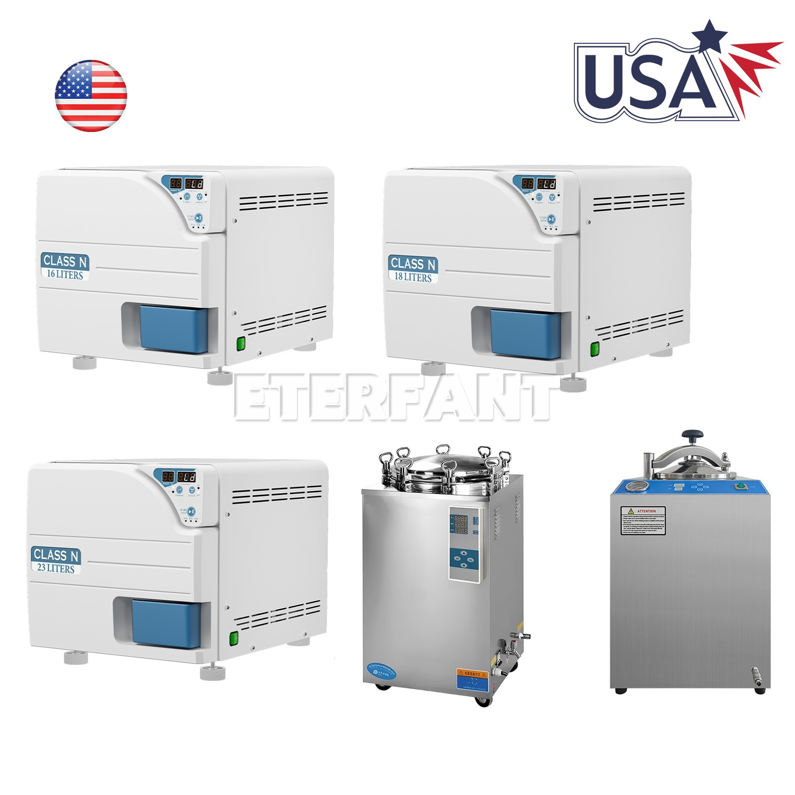 23/18/16L Dental Steam Sterilizer Drying/Vertical Pressure Sterilizer Autoclave