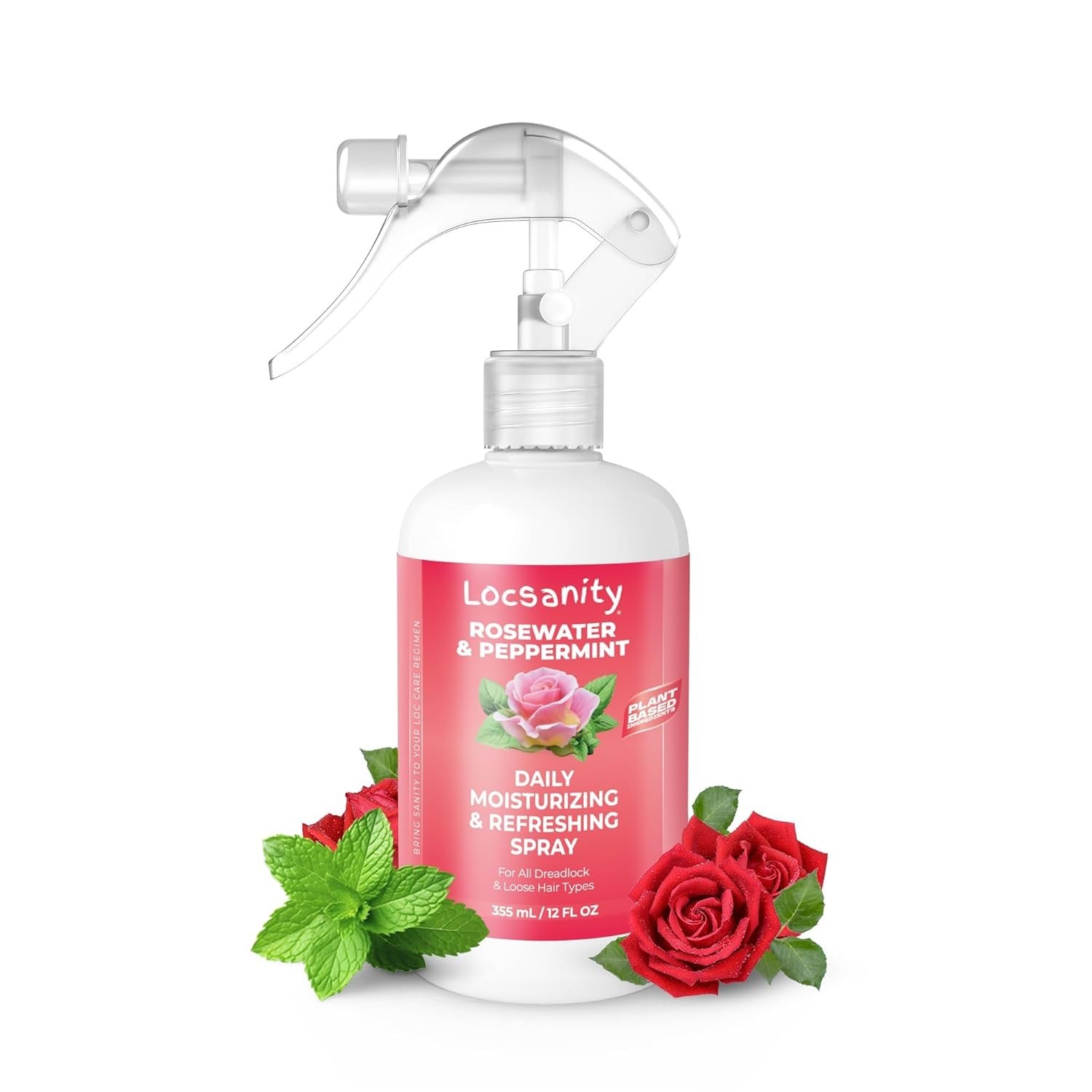 Locsanity Rosewater & Peppermint Daily Moisturizing Spray Dreadlock Micorlocks