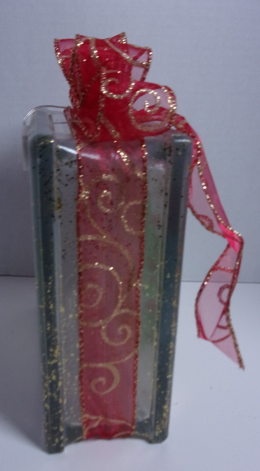 Wreath Lighted Glass Block