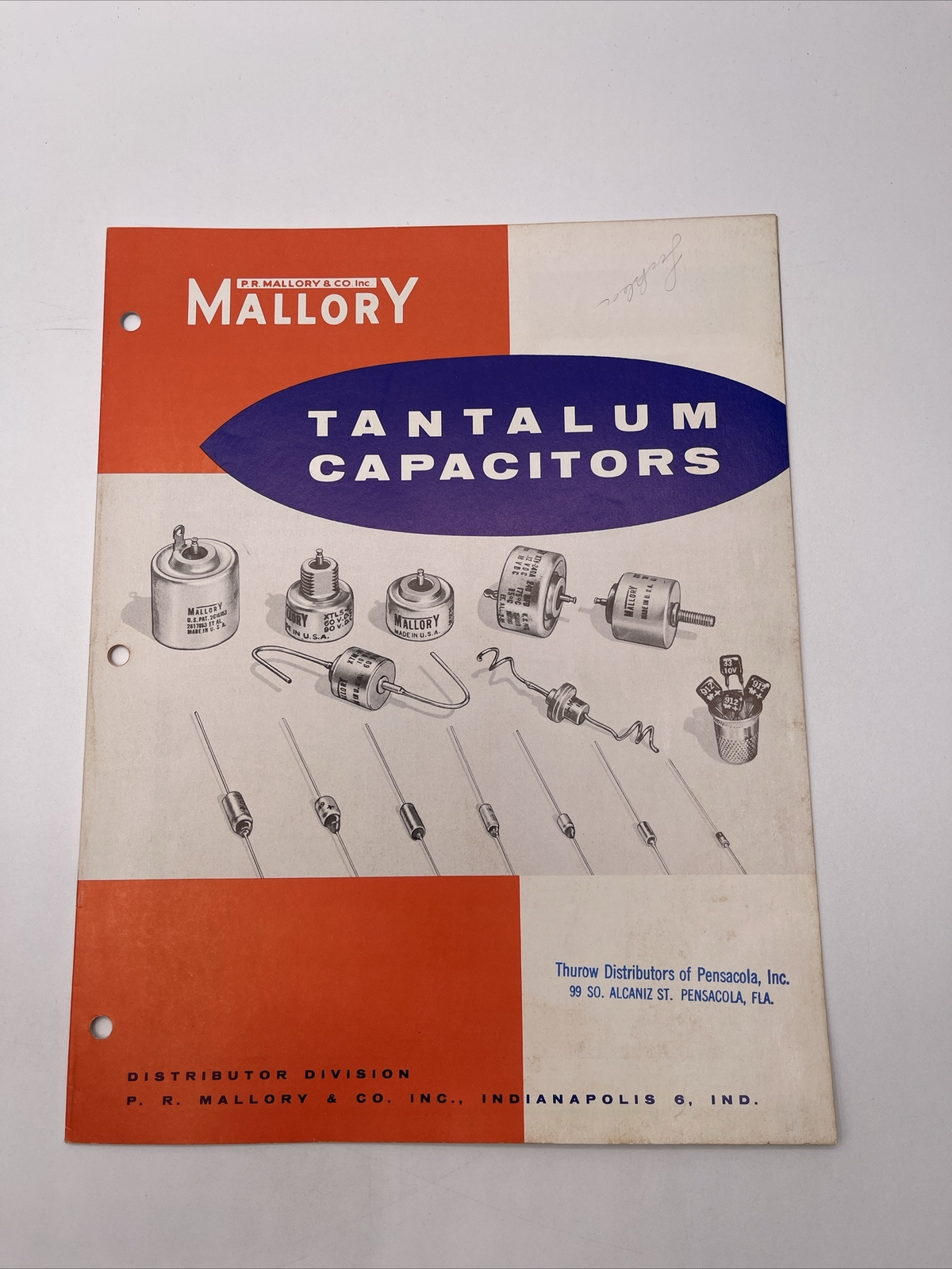 Rare 1959 Mallory Products Tantalum Capacitors Catalog
