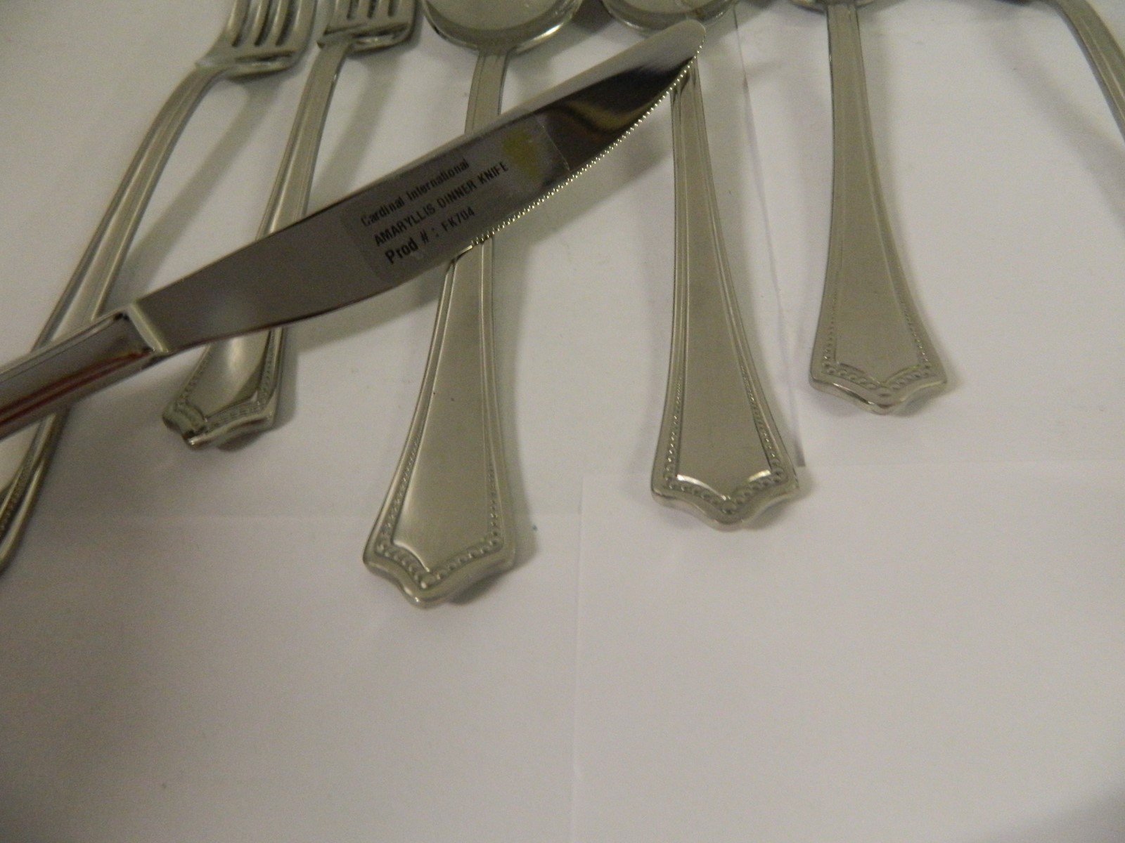 Arcoroc Amaryllis 7 pc Place Setting Flatware Set 18/10 Stainless NEW