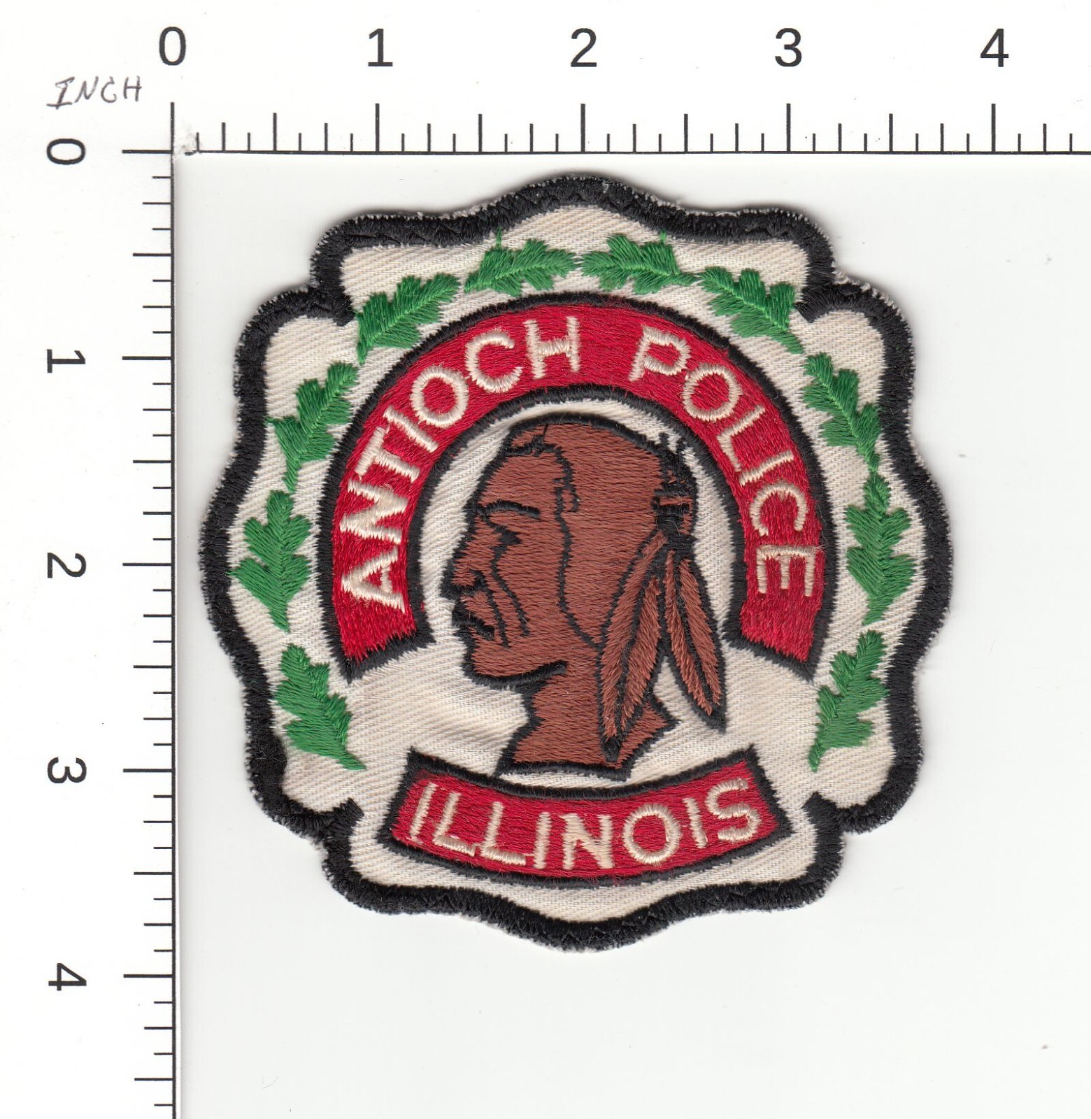 ANTIOCH (VINTAGE ORIGINAL- INDIAN) ILLINOIS POLICE COLLECTIBLE PATCH