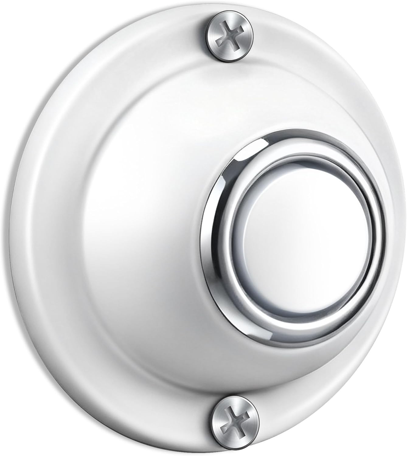 Door Bell Button, round Metal Doorbell Button Wired Lighted up LED Door Buttons