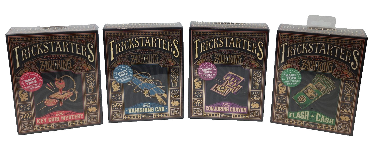 New Sealed Trickstarters Zach King Magic Tricks - Lot of 4
