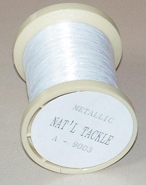 SPOOL NATIONAL TACKLE METALLIC PEARL WHITE "A" ROD WINDING /WRAPPING THREAD.