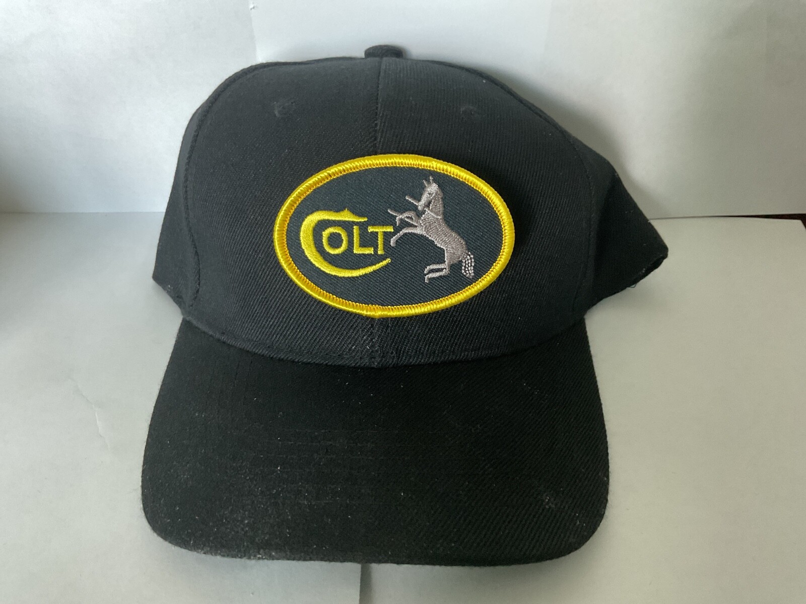 Colt Firearms Collectable Hat patch Sewn on Black Ball Cap