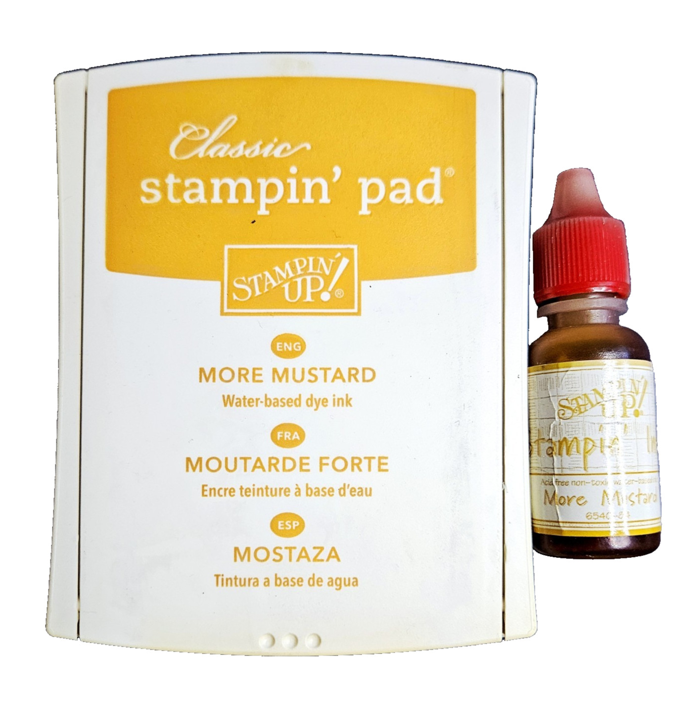 MORE MUSTARD Stampin' Up! Ink Pad & Reinker Refill Yellow Ochre Stamping su3