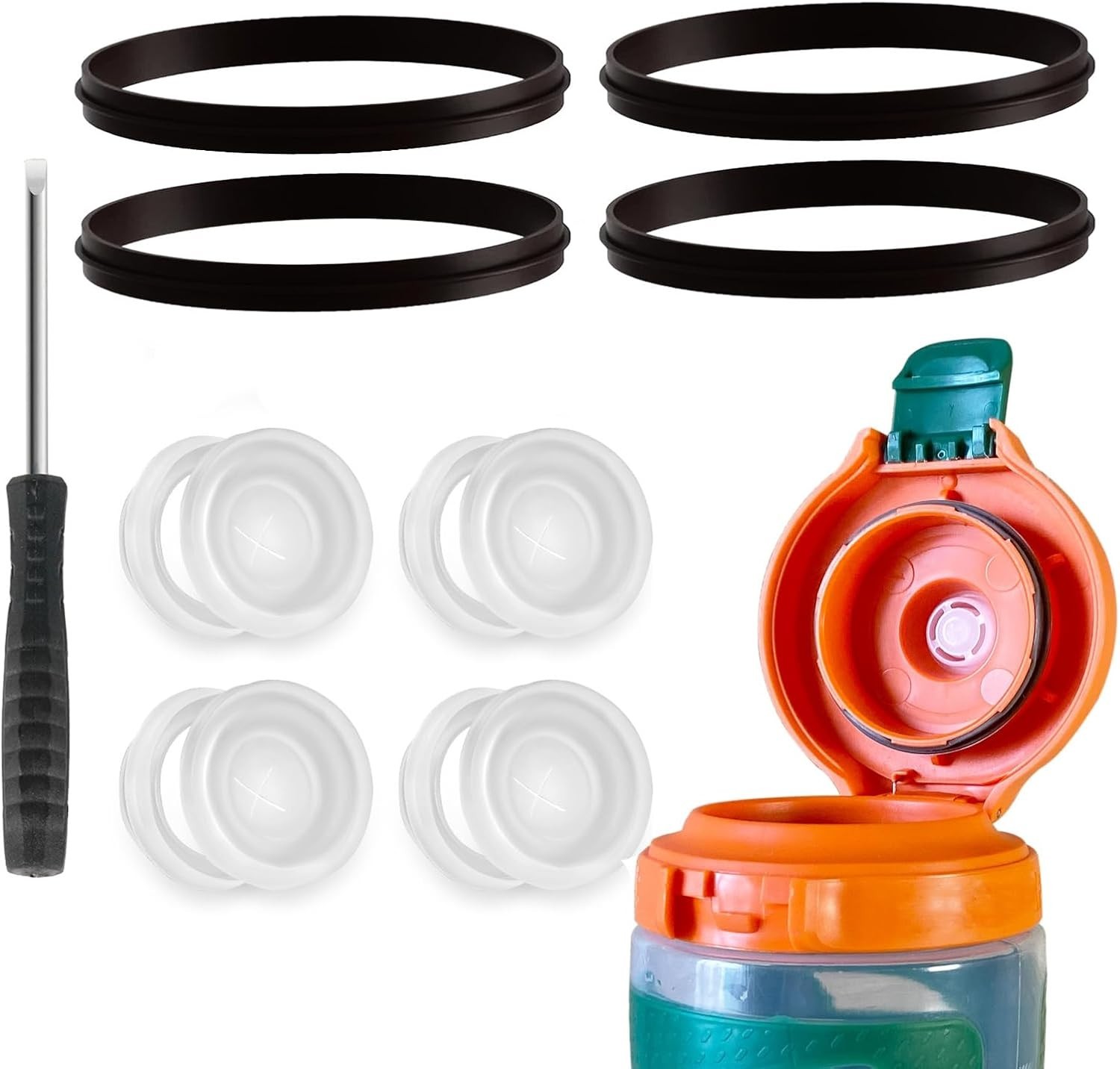 Gatorade Compatible Replacement Valve Set with Screwdriver - 8 Essential Parts