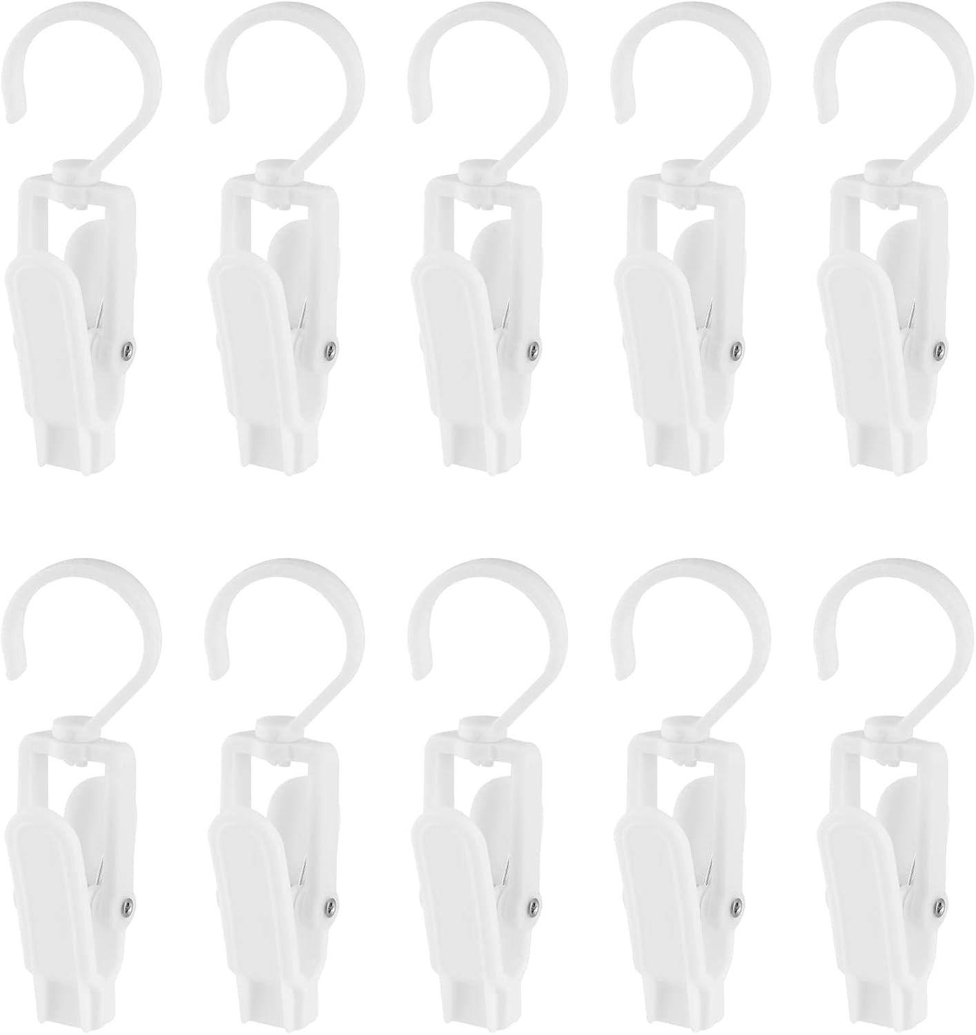 Jiozermi 10 PCS Laundry Hooks Clip, Plastic Clothes Pins, Super Strong Hanger Cl