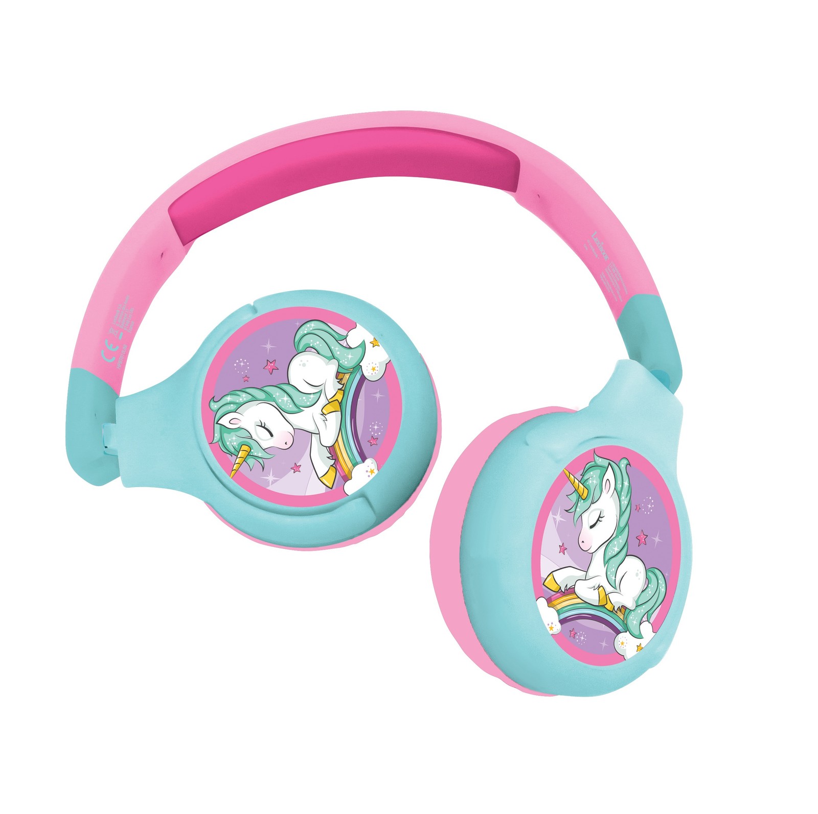 Lexibook Unicorn 2-in-1 Bluetooth Headphones for Kids, Stereo Wireless Wired, Ki