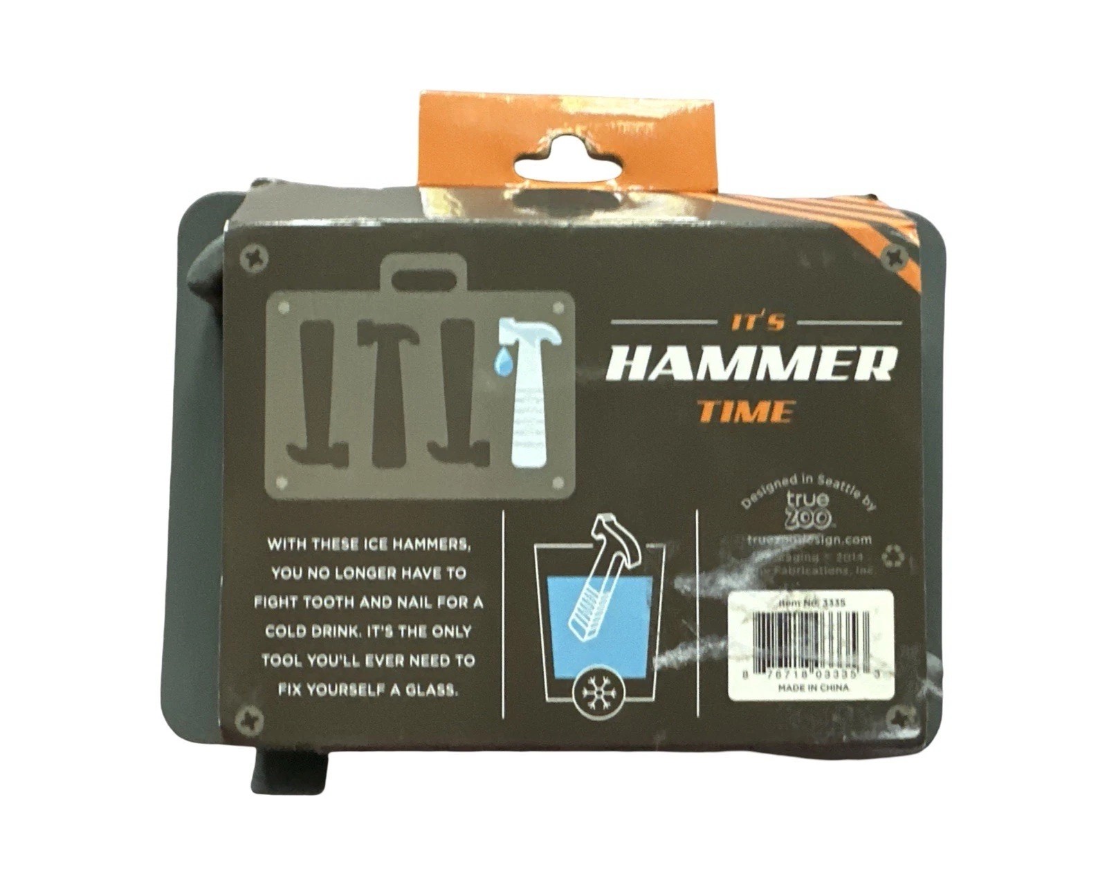 New Get Hammered Silicone Ice Cube Tray Makes 4 Hammer Shaped Ice Cubes