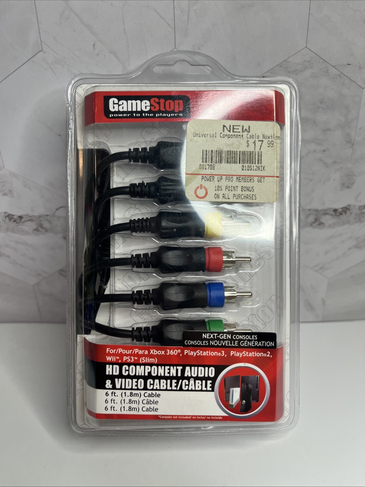 Brand New Gamestop HD Audio & Video Cable Xbox 360 & Xbox Playstation 2, 3 Wii